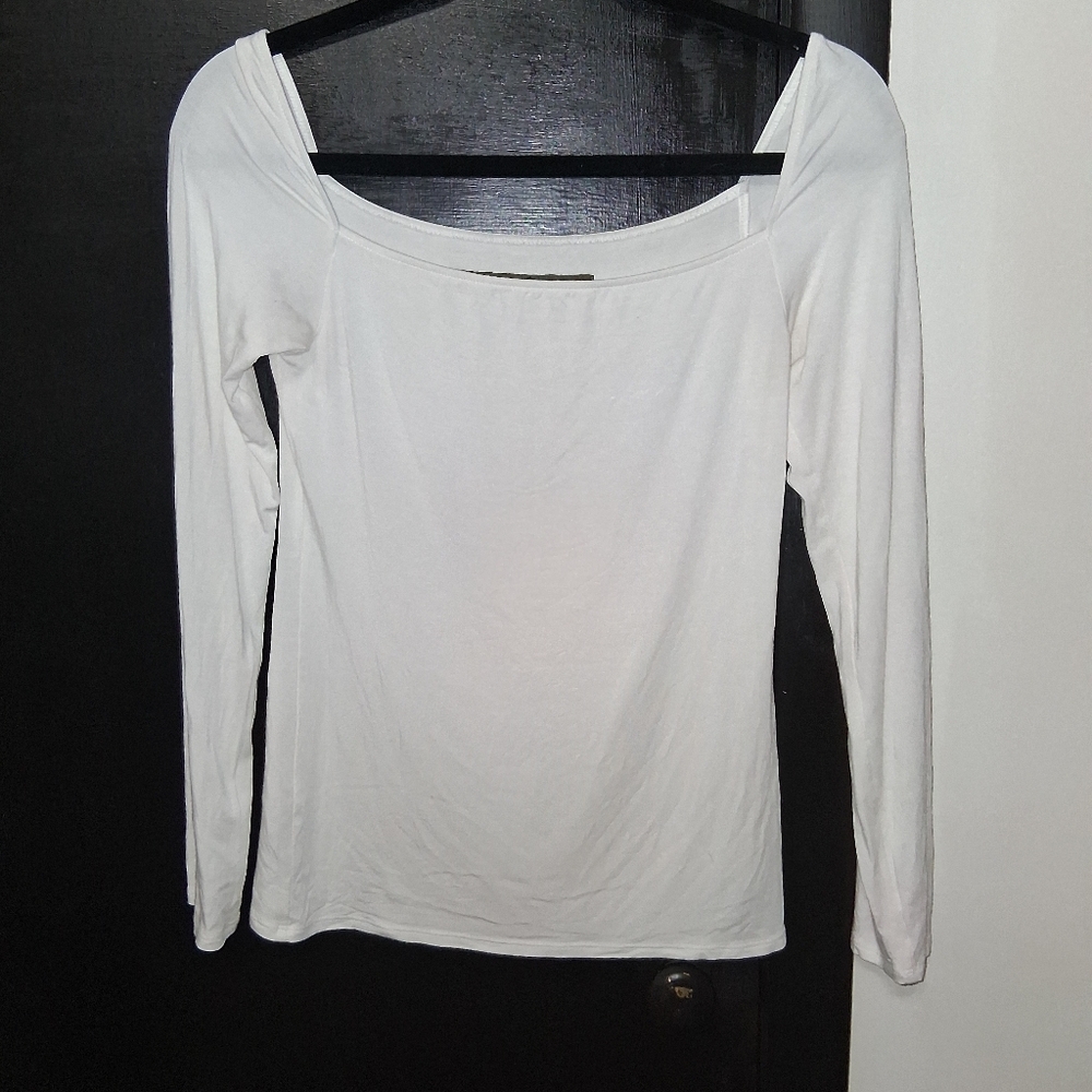 Enza Costa White Fitted Blouse